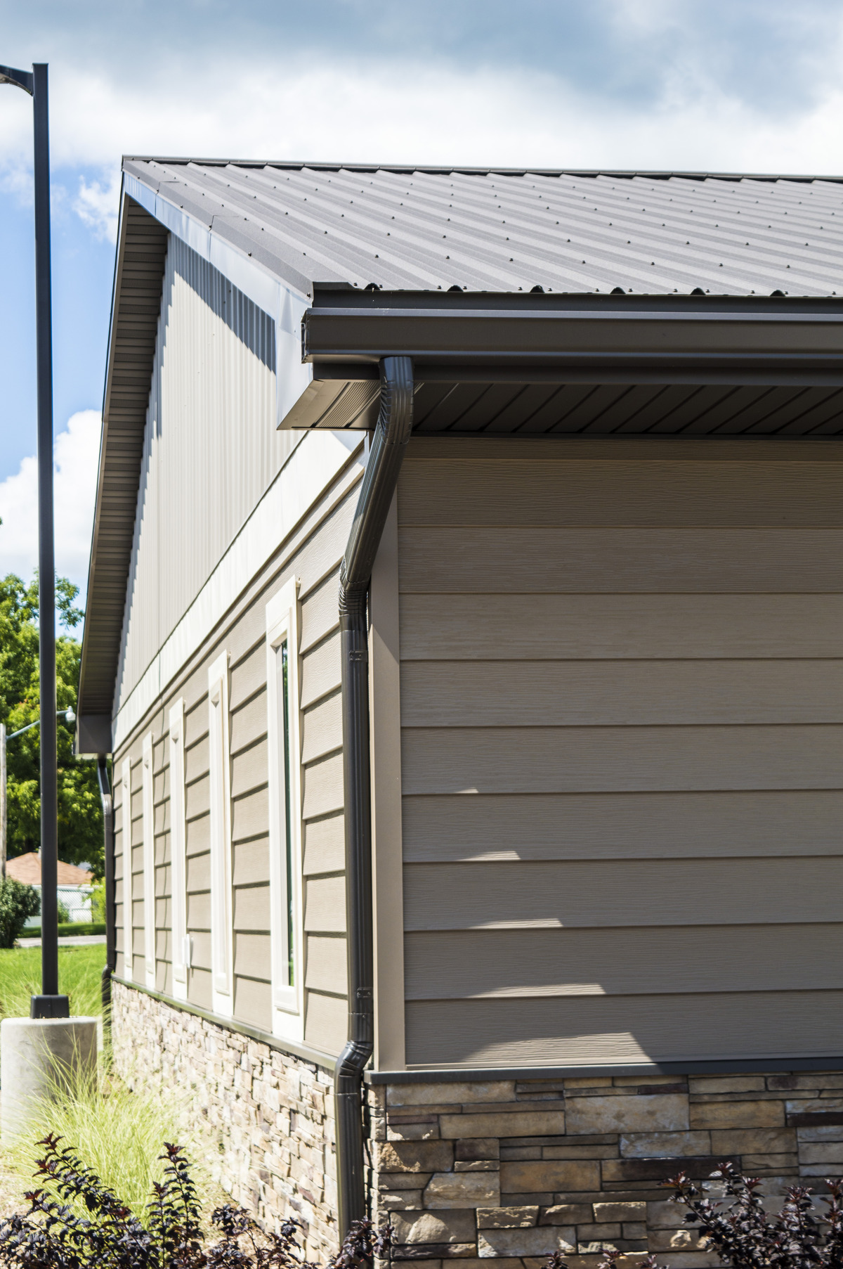 metal roof close up