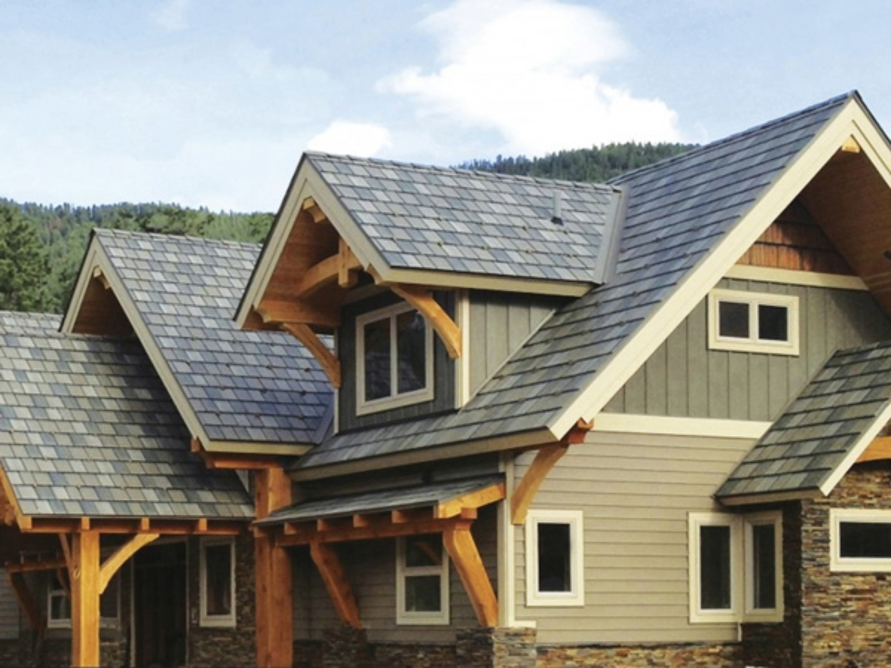 house with steel shingles